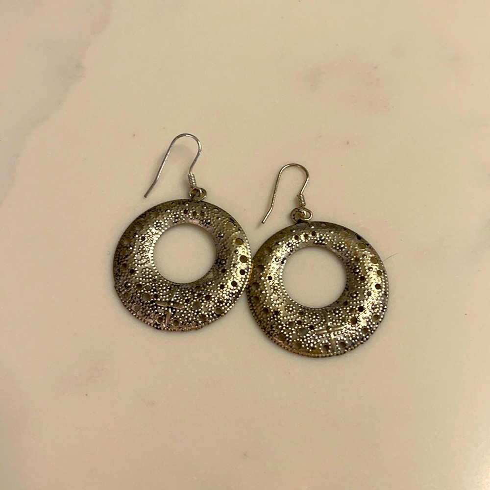 Silver Circle Earrings